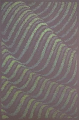 Lawrence Jones: 'Greenfield', 2014 Pencil Drawing, Abstract Landscape.   art, original art, abstract art, abstract, drawing, mixed media, illustration, pencil, paint. green, field, greenfield, graphic art,  ...