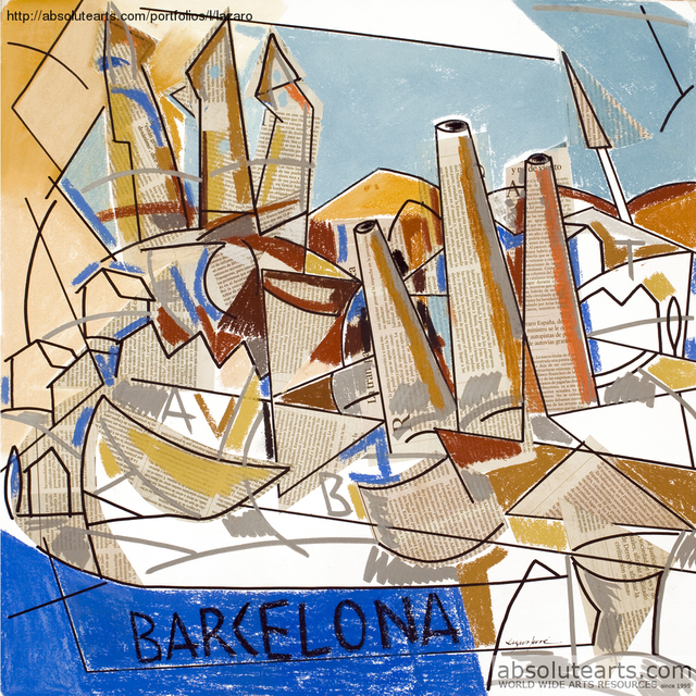 Artist Jose Luis Lazaro Ferre. 'Barcelona' Artwork Image, Created in 2012, Original Drawing Pencil. #art #artist