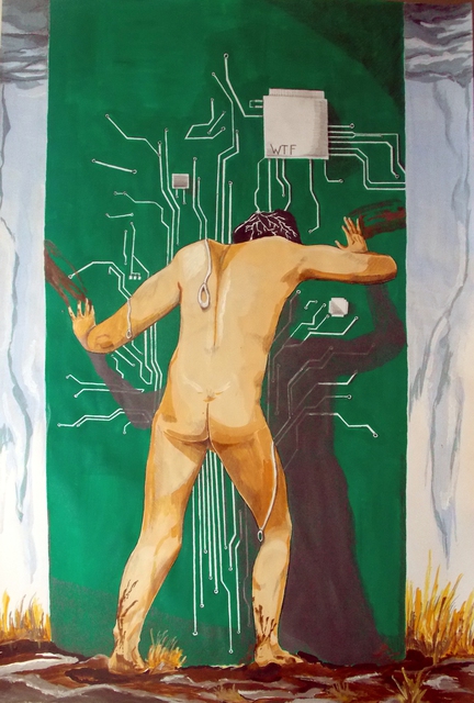 Artist Lazaro Hurtado. 'WTF Wtf' Artwork Image, Created in 2013, Original Painting Acrylic. #art #artist