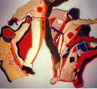 Lucy Drumonde: 'Elvis 1', 1986 Marker Drawing, Abstract Figurative.  A surreal color of images in marker of the Elvis dancing. ...