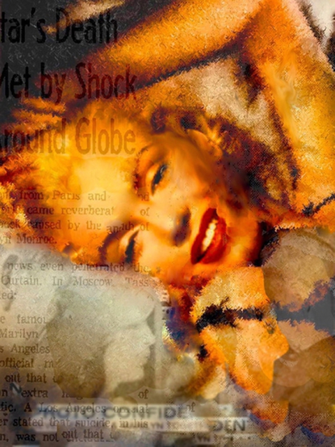 Leah Devora  'Marilyn Brush Marilyn Monroe Marilyn Monroe Pop Art', created in 2015, Original Mixed Media.