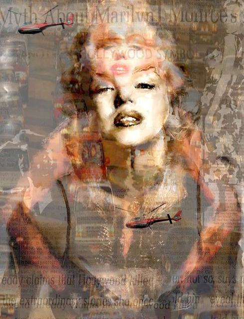 Artist Leah Devora. 'Marilyn Monroe Controversy II Marilyn Monroe Pop Art' Artwork Image, Created in 2015, Original Mixed Media. #art #artist