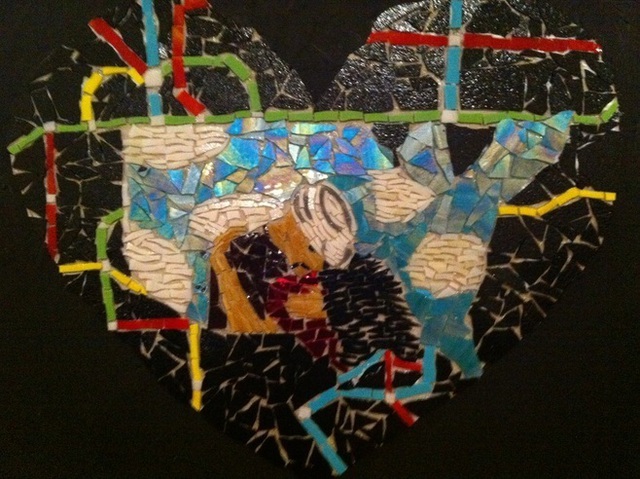 Artist Liza Calache. 'Mapquest' Artwork Image, Created in 2010, Original Glass Stained. #art #artist