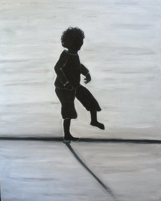 Rita Levinsohn: 'Child Alone', 2014 Acrylic Painting, Children.   A child alone  ...