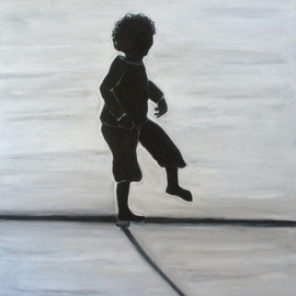 Rita Levinsohn: 'Child Alone', 2014 Acrylic Painting, Children. Artist Description:   A child alone  ...