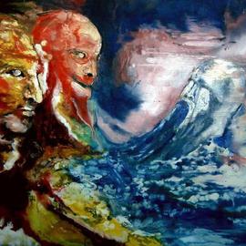 Leif Mrdh: 'The breath', 2001 Oil Painting, Figurative. 