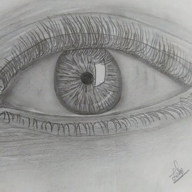 eye realistic drawing By Lekshmy Sathi