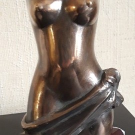 Leonid Shatsylo: 'female torso', 2019 Bronze Sculpture, Nudes. Artist Description: original robot...