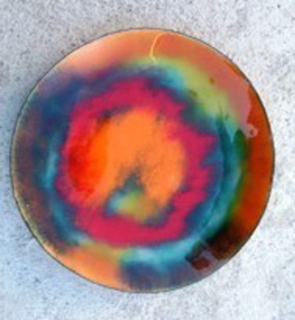 Artist Leo Evans. 'Colour Fusion Glass On Copper 10 L' Artwork Image, Created in 2008, Original Photography Color. #art #artist