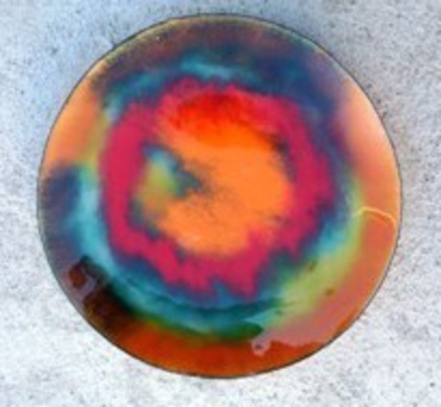 Artist Leo Evans. 'Colour Fusion Glass On Copper 10 T' Artwork Image, Created in 2008, Original Photography Color. #art #artist