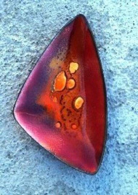 Artist Leo Evans. 'Colour Fusion Glass On Copper 9R' Artwork Image, Created in 2008, Original Photography Color. #art #artist