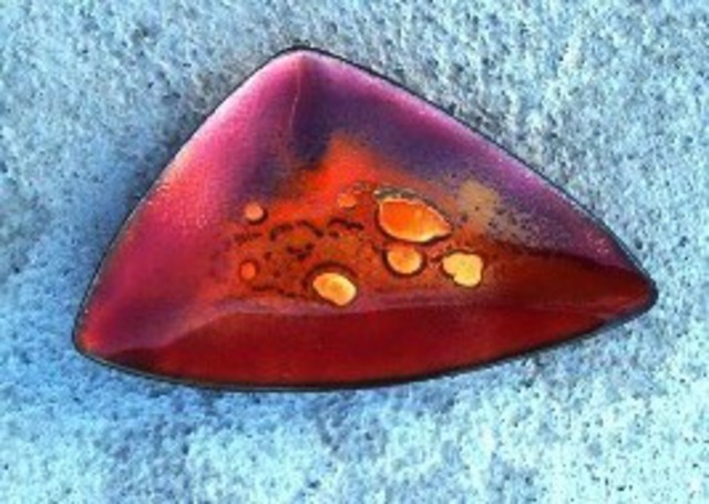 Artist Leo Evans. 'Colour Fusion Glass On Copper 9 O' Artwork Image, Created in 2008, Original Photography Color. #art #artist