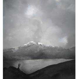 Leo De Freyne: 'Sky Mountain Water Tree', 2006 Acrylic Painting, Landscape. 