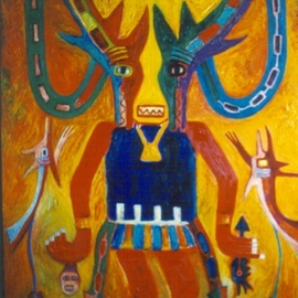 Leonor Villagra: 'El Desgarro', 1992 Oil Painting, Culture. Artist Description:  SERIE:  My aboriginal origen 