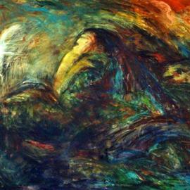 Leonor Villagra: 'Tidal Wave', 2003 Oil Painting, Marine. Artist Description: Tidal wave ...