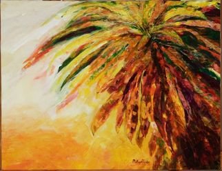 Patsy Mair: 'Flair of the Croton', 2005 Acrylic Painting, Seascape. Exploding in a riot of colour the Croton displays its spiral coronets with tropical dash and daring in the blaze of sunlight. ...