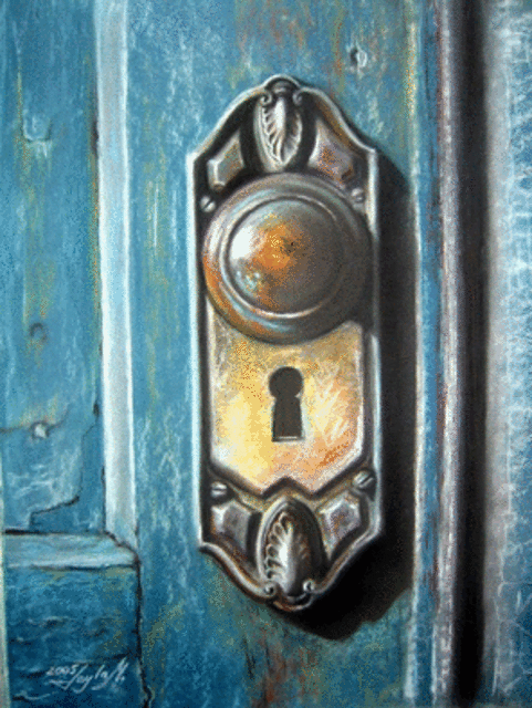 Leyla Munteanu  'Door Knob', created in 2005, Original Watercolor.