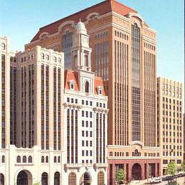 L.h. Barker: 'New York State Comptrollers Building', 1998 Other Painting, Architecture. Artist Description: Illustration for the architect' s design of the new NYS Comtroller' s Building, Albany, NY; collection of the architectural firm. ...