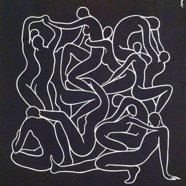 Lia Chechelashvili: 'Fragile construction', 2014 Acrylic Painting, nudes. Artist Description:      acrylic on canvas                                                            ...