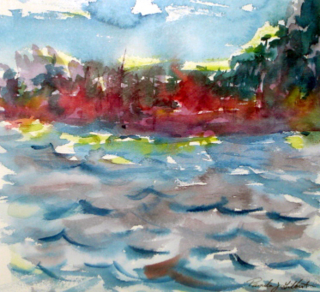 Pamela Gilbert  'Sheepscott River', created in 2005, Original Painting Acrylic.