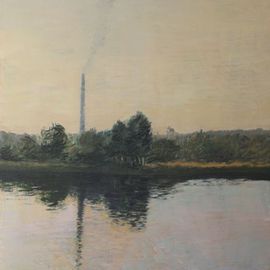 Lea Liblik: 'At Dawn', 2010 Oil Painting, Landscape. 