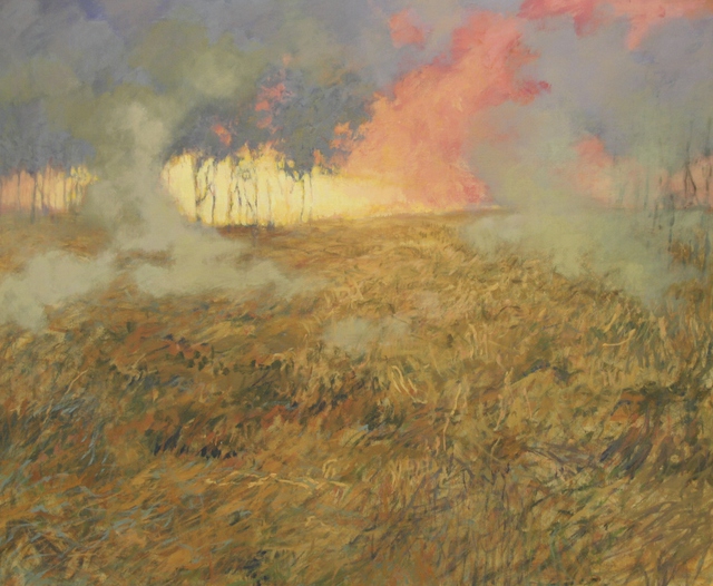 Lea Liblik  'The Fire', created in 2013, Original Painting Oil.