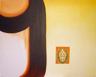 Erik John Bertel: 'Reptilian', 1999 Oil Painting, Abstract. Another early, heavily symbolic work that is favorite of the artist....