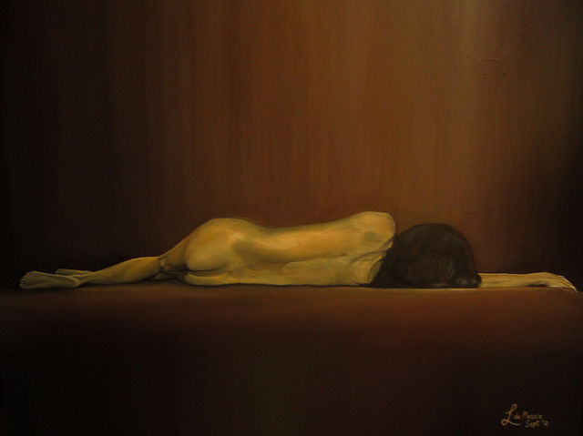 Artist Liesel Du Plessis. 'Nude' Artwork Image, Created in 2012, Original Mixed Media. #art #artist