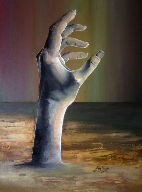 Artist Liesel Du Plessis. 'The Hand' Artwork Image, Created in 2012, Original Mixed Media. #art #artist