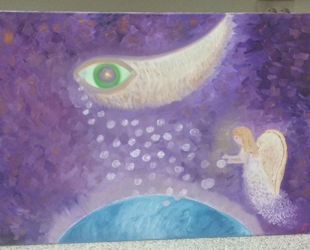 Cucu Corina  'The Eye Of God', created in 2018, Original Painting Oil.