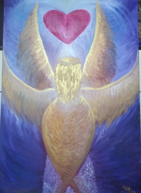 Artist Cucu Corina. 'The Seraphim' Artwork Image, Created in 2018, Original Painting Oil. #art #artist