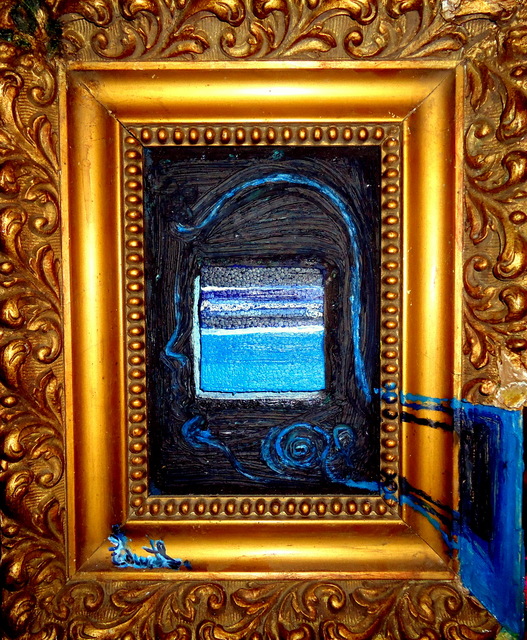 Artist Edward  Lighthouse. 'Blue' Artwork Image, Created in 2014, Original Printmaking Woodcut. #art #artist