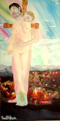 Edward  Lighthouse: 'divine love', 2013 Oil Painting, Religious. 