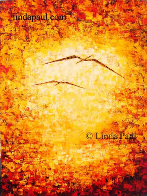 Artist Linda Paul. 'Flight  Abstract Art Painting' Artwork Image, Created in 2014, Original Painting Tempera. #art #artist