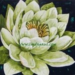 Lotus Flower Painting  Contemporary Flower Paintings By Linda Paul