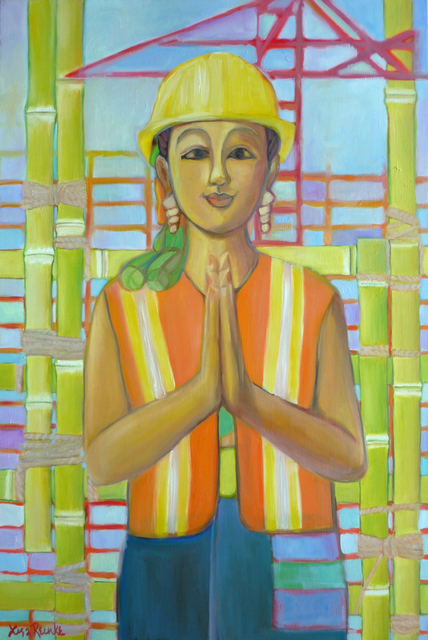 Lisa Reinke  'Under Construction', created in 2010, Original Pastel Oil.