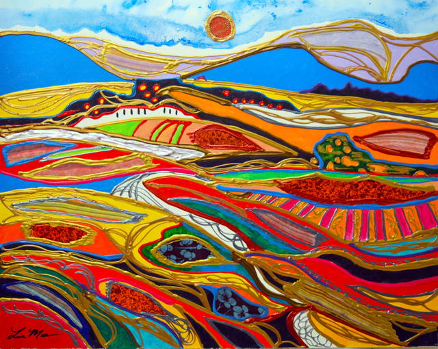 Lisa Mee  'Billowing Fields In Tuscany', created in 2021, Original Painting Other.