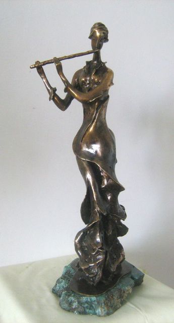Liubka Kirilova  'Music', created in 2014, Original Sculpture Bronze.