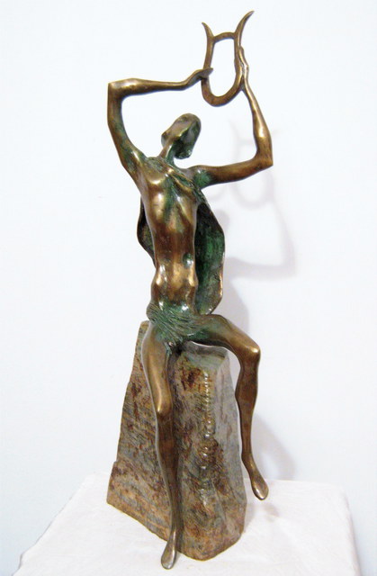 Liubka Kirilova  ' ORPHEUS', created in 2016, Original Sculpture Bronze.
