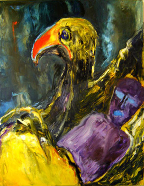 Artist Ljuba Adanja. 'Bird' Artwork Image, Created in 2000, Original Painting Acrylic. #art #artist