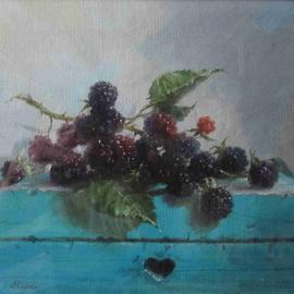 Serge Akopov: 'blackberry', 2016 Oil Painting, Still Life. Artist Description: painting, still life, oil painting...