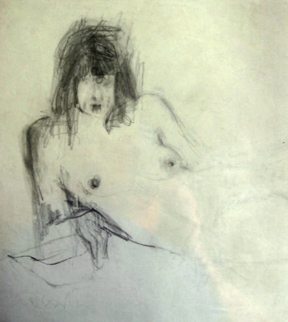 Lois Di Cosola  'Figure', created in 1962, Original Watercolor.