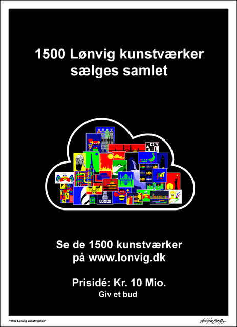 Asbjorn Lonvig  '1500 Lonvig Kunst In Danish', created in 2019, Original Painting Other.