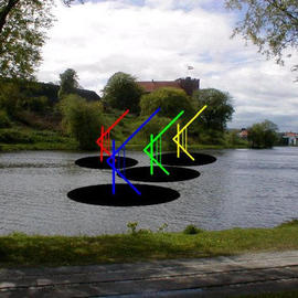 Asbjorn Lonvig: '4 K sailing in the Castle Lake in Kolding in Denmark', 2003 Other Sculpture, Abstract. Artist Description: This exhibition is draft samples made to encourage cities etc. to erect hugemetallic sculptures in spectacular places.This exhibition is of images ofsculptures and background photos from spectacular placessearched on YAHOO images or AltaVista images.If a photo is subject to copyrighta quote request ...