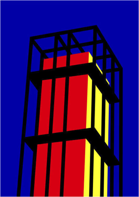 Artist Asbjorn Lonvig. 'Arne Jacobsen Tower' Artwork Image, Created in 2010, Original Painting Other. #art #artist