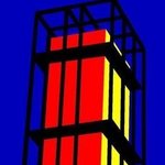 Arne Jacobsen Tower Signed Print On Canvas, Asbjorn Lonvig