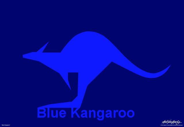 Artist Asbjorn Lonvig. 'Blue Roo Australia' Artwork Image, Created in 2006, Original Painting Other. #art #artist