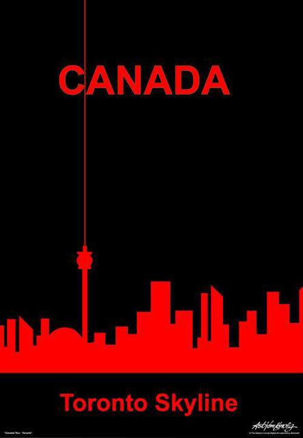 Asbjorn Lonvig  'Canada Toronto Skyline', created in 2006, Original Painting Other.
