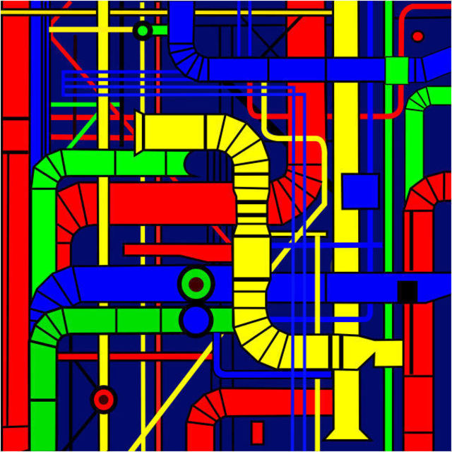 Artist Asbjorn Lonvig. 'Centre Pompidou' Artwork Image, Created in 2010, Original Painting Other. #art #artist