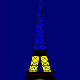 Colorful Eiffel Tower By Asbjorn Lonvig